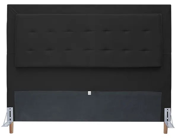 Cabeceira Cama Box Casal 140cm Paris Suede Preto - Sheep Estofados - Preto