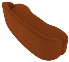 Sofá 3 Lugares para Sala de Estar Living 210cm Theo D06 Veludo Laranja