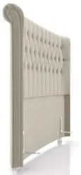 Cabeceira Cama Box Solteiro 98cm Dust Z37 Veludo Bege - Mpozenato