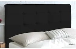 Cabeceira Cama Box Casal King 193cm Luna Suede Preto Z51 - Mpozenato