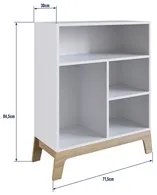 Estante Infantil com 4 Nichos Organizadores 71cm Favo de Mel 007 Branc