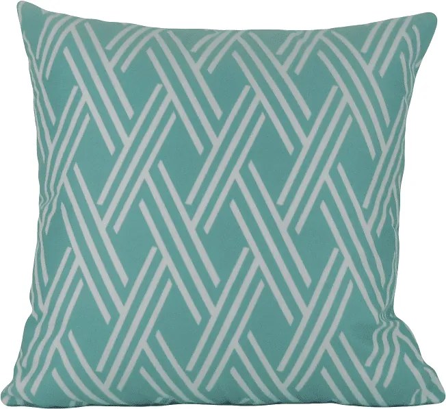 3 Capas para Almofadas Soft Veludo Geométrico Turquesa 43x43cm