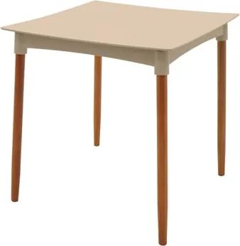 Mesa Diana Areia Tramontina 70cm em Polipropileno com Pernas de Madeira