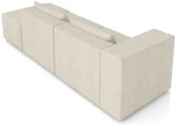 Sofá 5 Lugares 343cm Com Puff Direito Fay Linho Off White Z55 - Mpo