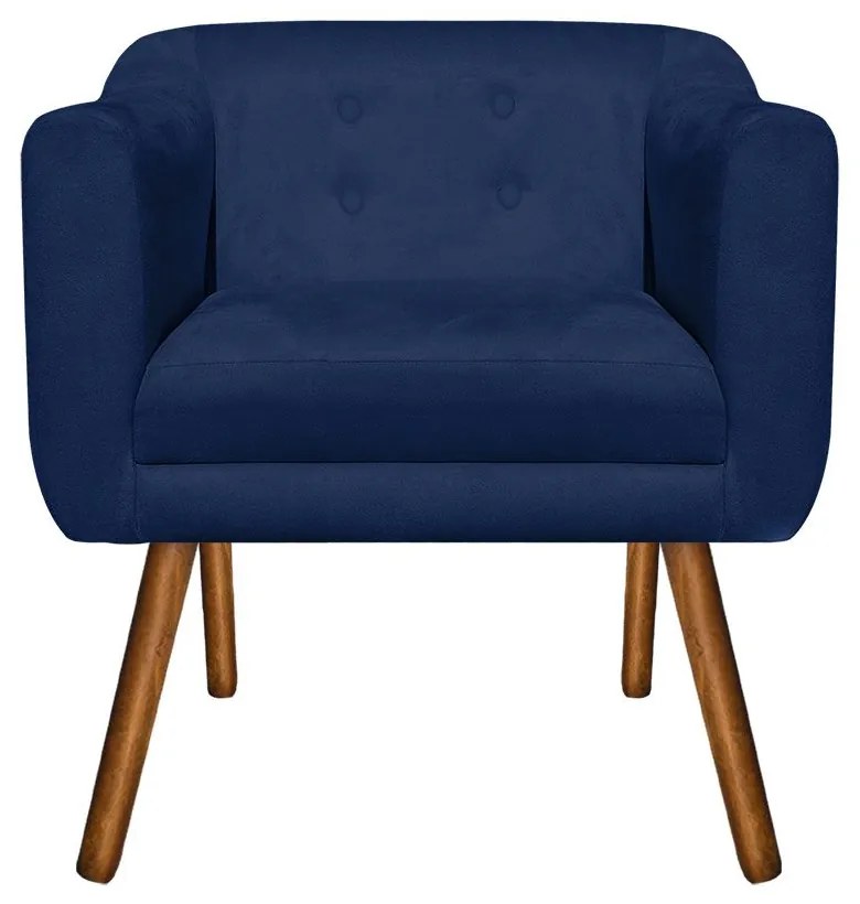 KIT 01 NAMORADEIRA E 02 POLTRONAS JULIA  - Azul Marinho