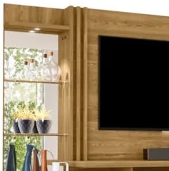 Estante Painel Para TV 60 Pol 200cm Sam Z10 Cumaru - Mpozenato