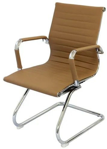 Poltrona Eames Esteirinha Fixa Caramelo Base Cromada - 26135 Sun House