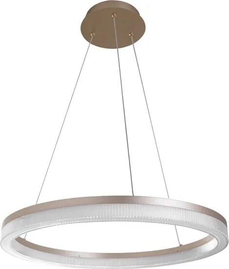 Pendente Led Alumínio Dourado 35w 3000k Anelo