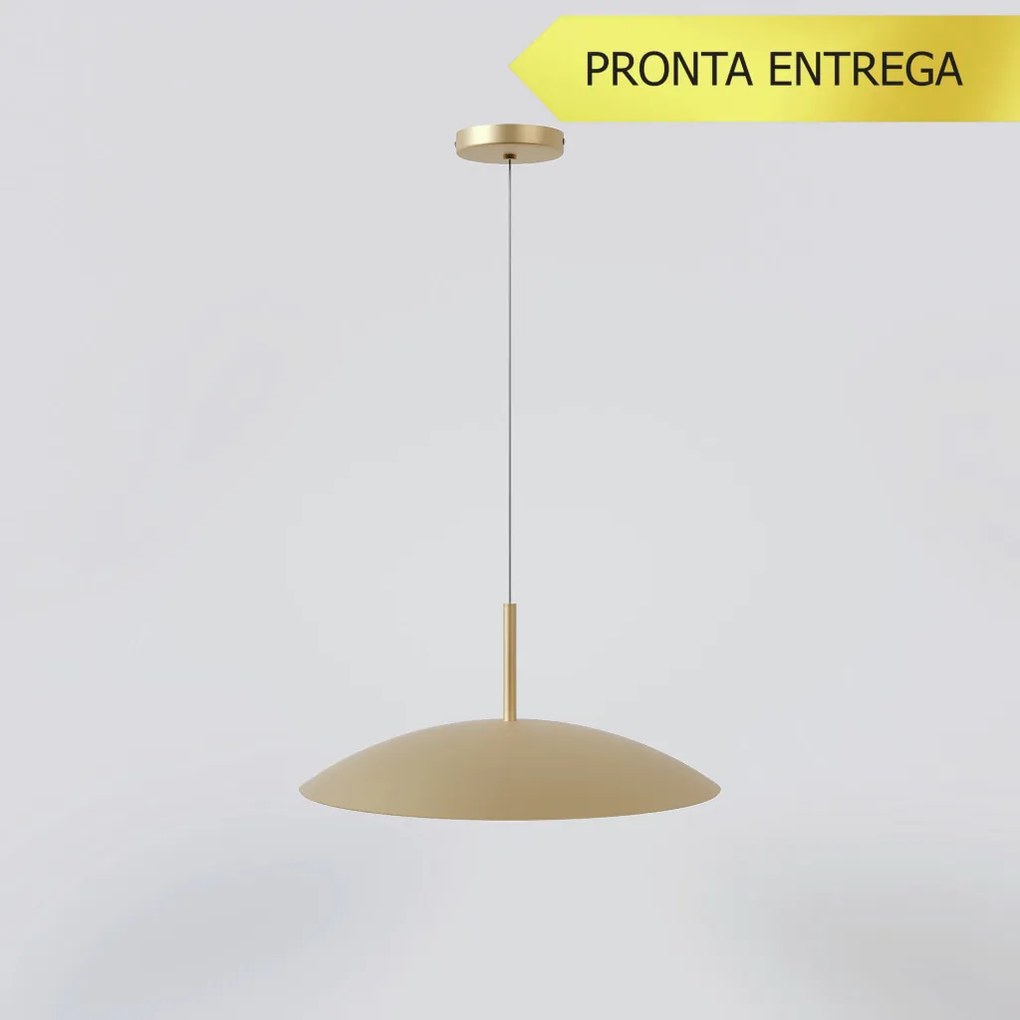 Pendente Tod Dish Egg Large Ø40Cm Led 19W 3000K - Qimporta Pd2526 (CHAMPANHE)