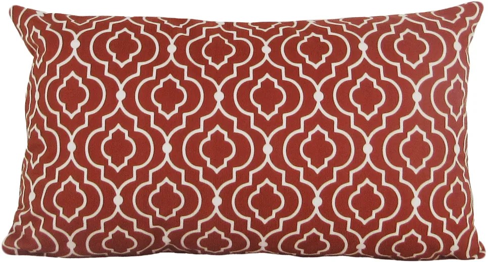 Capa almofada LYON Veludo estampado Arabesco Terracota 30x50cm