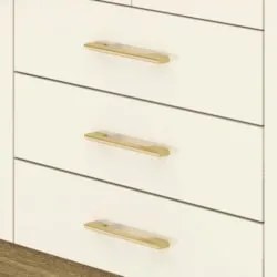 Guarda Roupa Solteiro 150cm 4 Portas Espanha Nature/Champanhe - Vila R