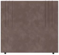 Cabeceira Cama Box Queen 160cm Estofada Rama Veludo Marrom Z04 - Mpoze