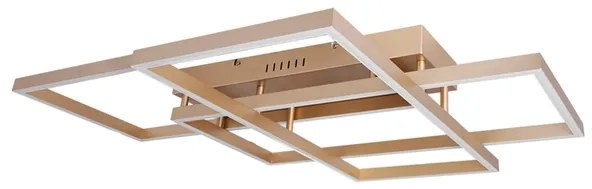 Plafon Led De Sobrepor Aluminio Champagne 82w 3000k Urbe