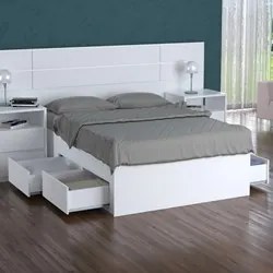 Cama de Casal 147cm 4 Gavetas Dreams F04 Branco - Mpozenato