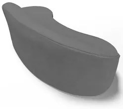 Sofá Living  3 Lugares 260cm Braço Esquerdo Mozart D06 Linho Cinza Esc