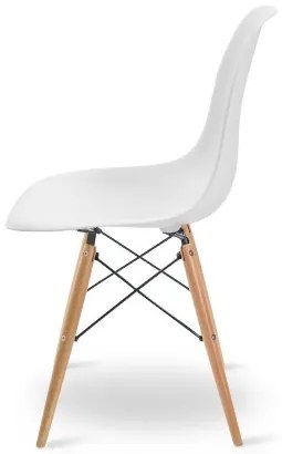 Cadeira Sala de Jantar Eiffel Eames Base Madeira F02 - D'Rossi - Preto