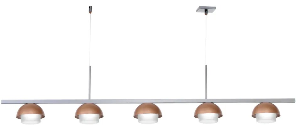 Pendente Bros Simétrico 25X12X120Cm Metal Alumínio E Vidro 05Xg9 - Old... (MARSALA)