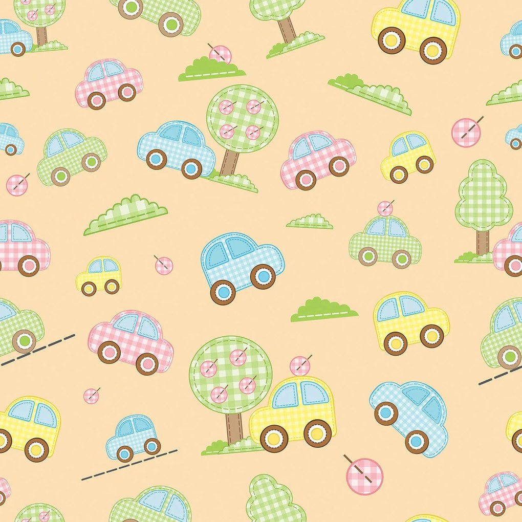 Papel de parede adesivo infantil carros