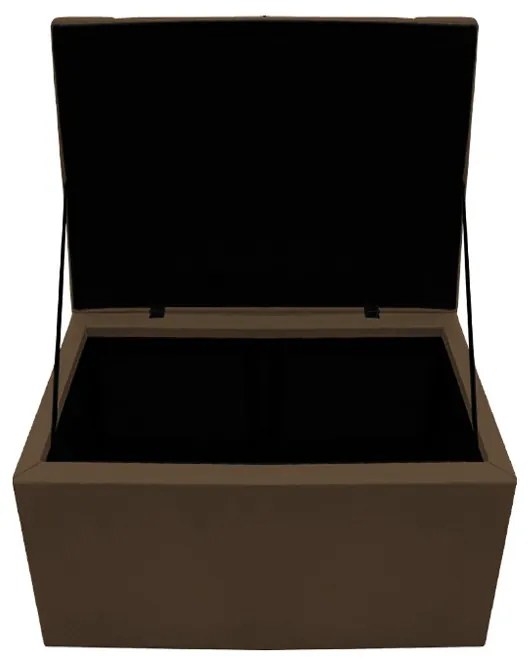 Calçadeira Copenhague 100 cm Solteiro Suede Marrom - ADJ Decor