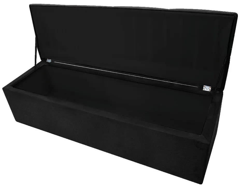 Calçadeira Munique 195 cm King Size Suede Preto - ADJ Decor