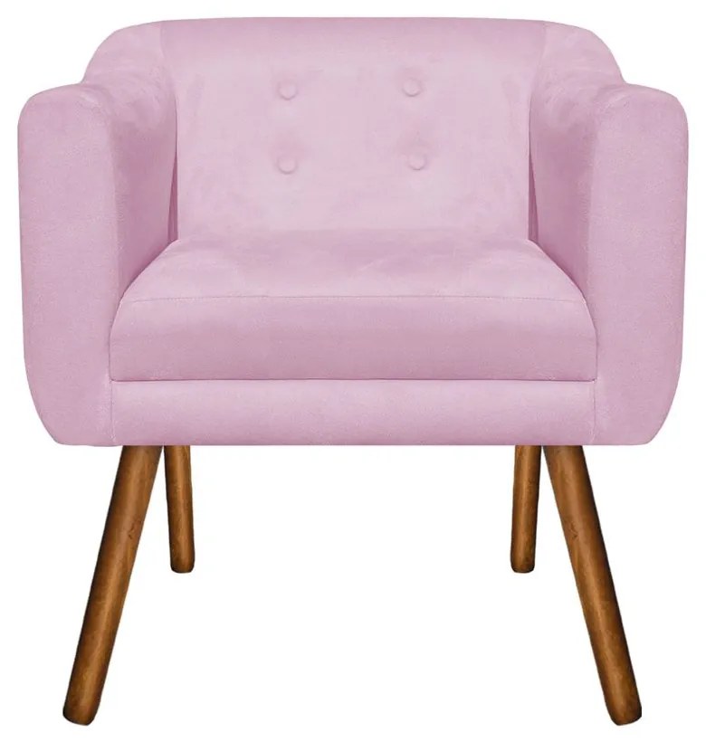 POLTRONA DECORATIVA JULIA SUEDE ROSA BEB