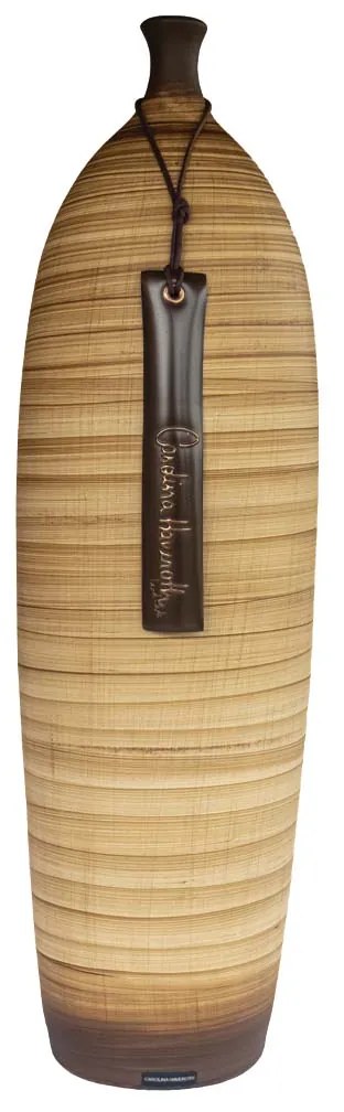 Vaso Garrafa decorativo em Cerâmica Carolina Haveroth – Bamboo Fosco