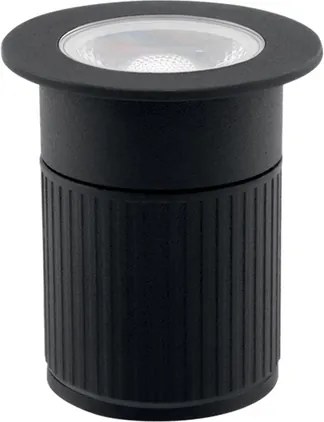 Embutido Solo Led Alumínio Preto 5w 3000k Ip67