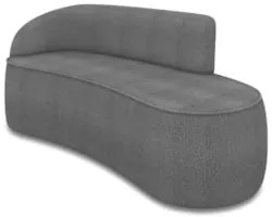 Sofá 3 Lugares Para Sala 180cm Orgânico Wendi Boucle Grafite I01 - Mp