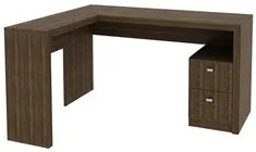 Mesa Para Escritório 2 Gavetas ME4129 Nogal - Tecno Mobili