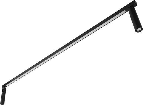 Plafon Led Sobrepor Retangular 27,6W Luz Amarela Fit - PRETO