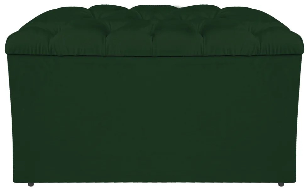 Calçadeira Estofada Liverpool 90 cm Solteiro Suede Verde - ADJ Decor