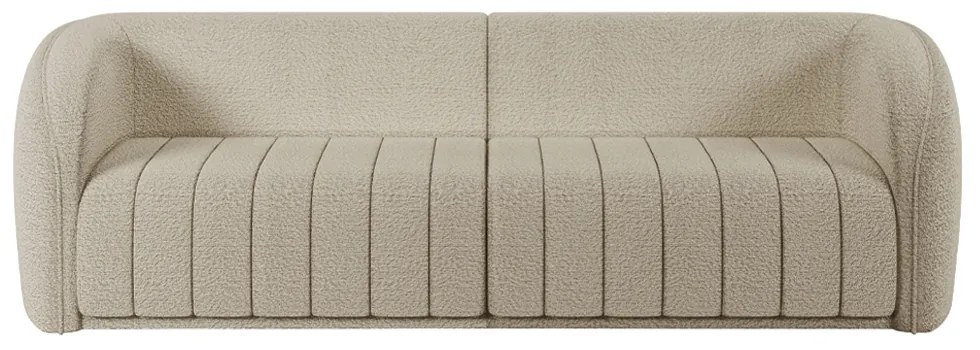 Sofá Decorativo Sala de Estar 332cm Adam 4 Lugares Boucle Bege G45 - Gran Belo