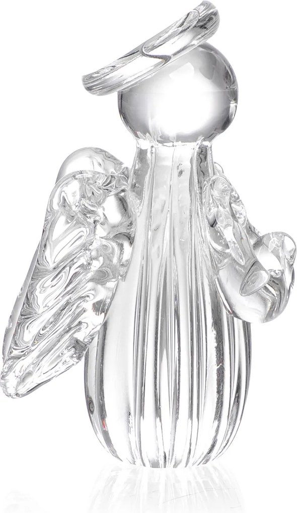 Mini Anjo Uriel Cristal Murano G - Transparente  Transparente