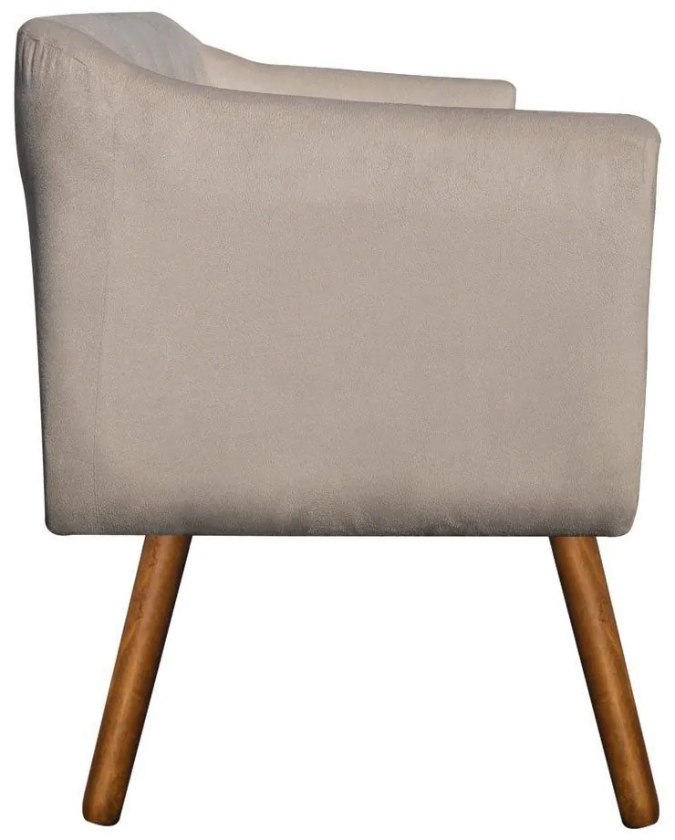 POLTRONA JULIA SUEDE BEGE COM STRASS PES