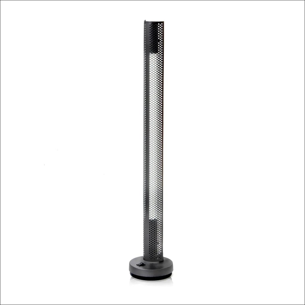 Abajur Rera 12,5X12,5X76,5Cm Metal Alumínio 01Xt8 60Cm - Old Artisan A... (CAFÉ)