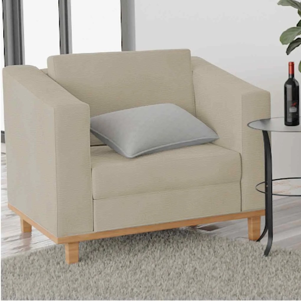 Kit Sofá 2 Lugares e 2 Poltronas Europa Corano Bege ADJ Decor