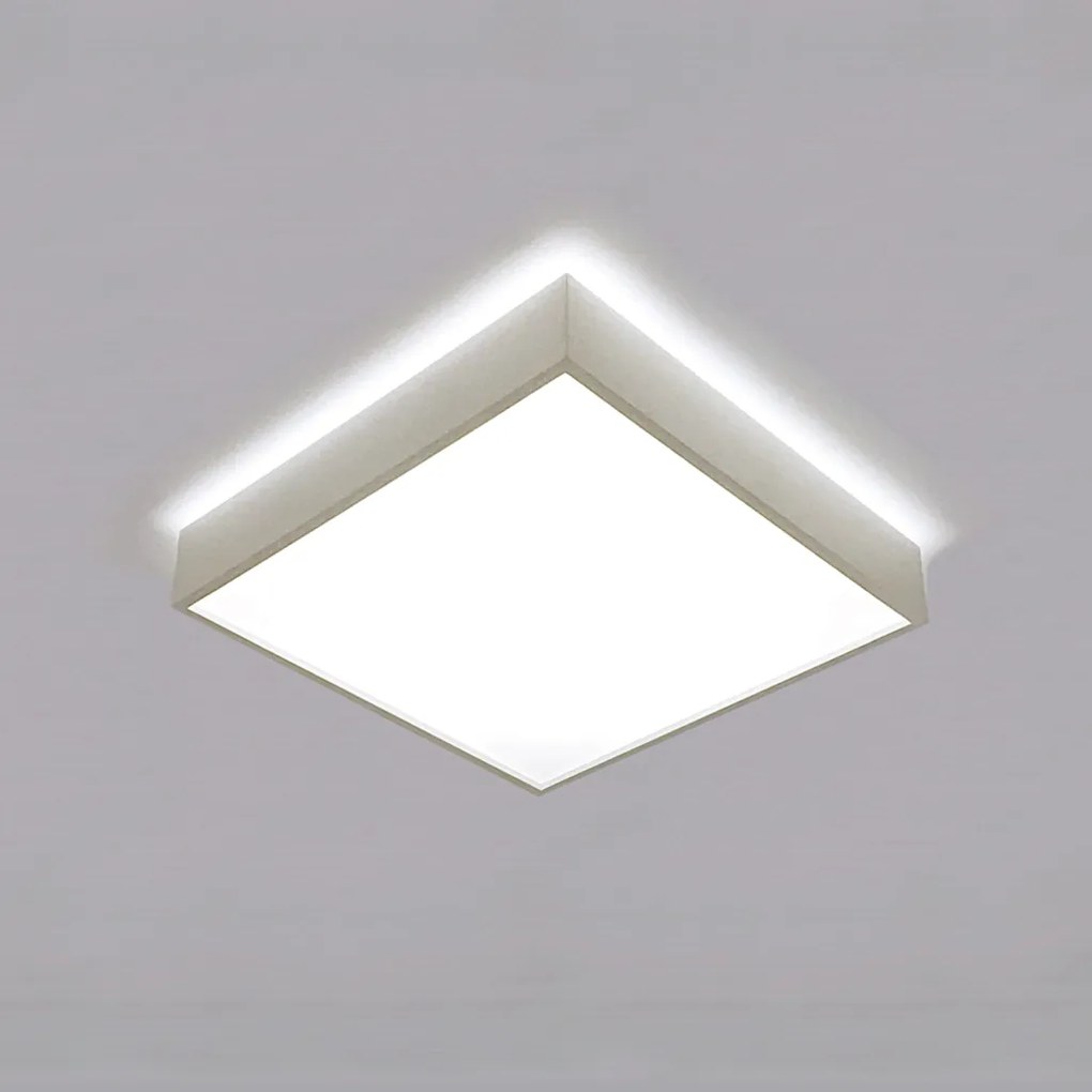 Plafon Mold Quadrado 34,5X34,5X9,2Cm Led 32W Bivolt - Usina 19710/36 (FN-F - Fendi Fosco, 4000k)