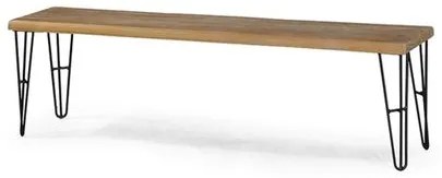 Banco Bronx em Driftwood com Base Grafite 190cm - 64087 Sun House