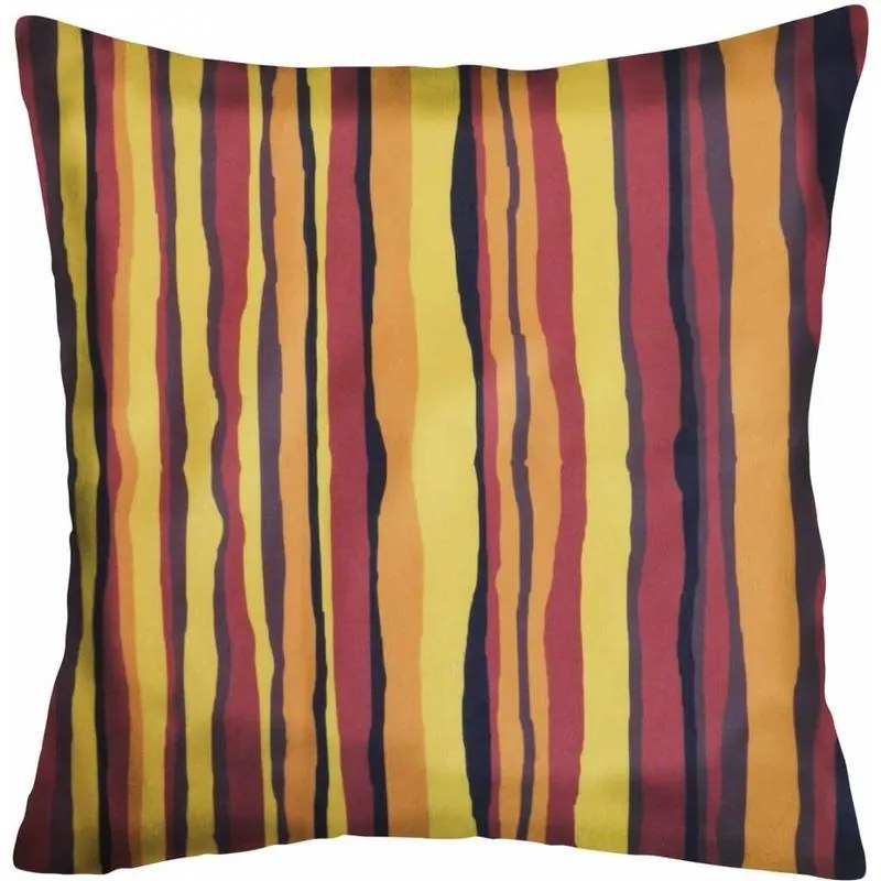 Capa de Almofada Suede Suprema em Tons Amarelo e Preto - Círculos Ligados - 50x50cm