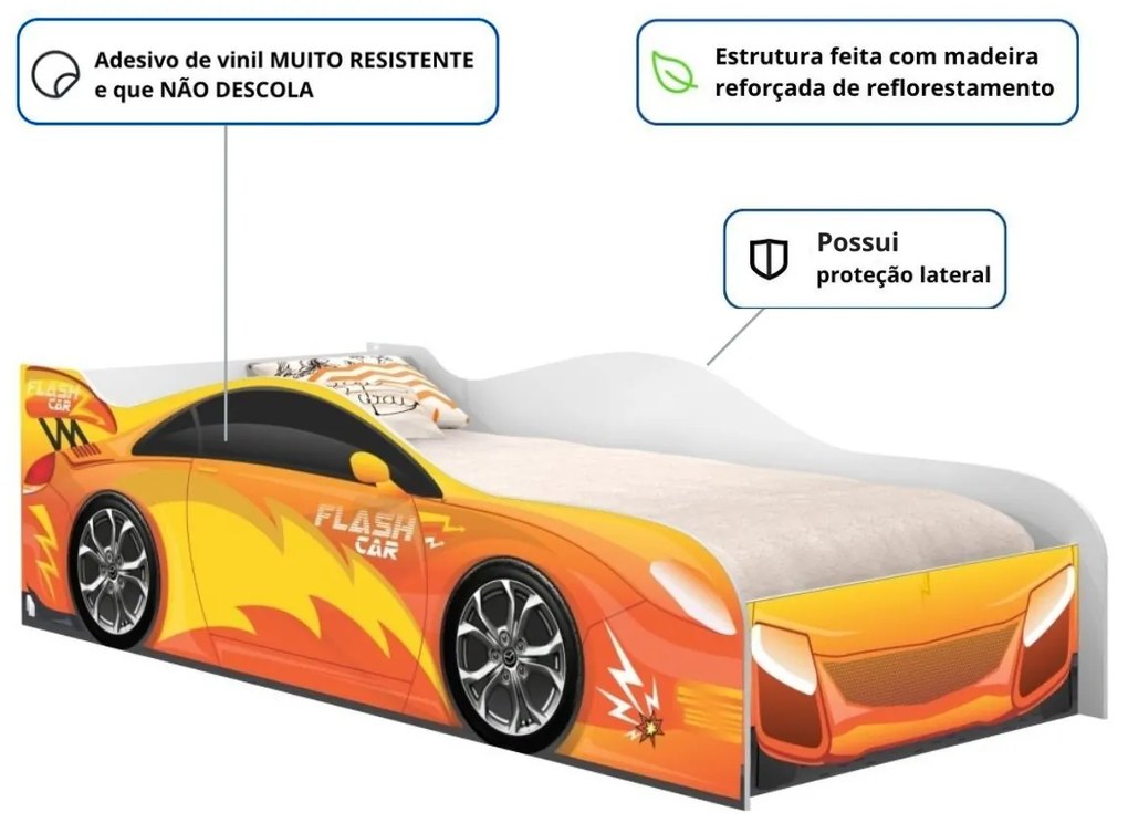 Cama Flash Infantil 158cm x 73cm KMCB