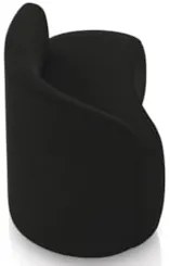 Sofá 2 Lugares Para Sala 140cm Orgânico Wendi Suede Preto I01  - Mpoze