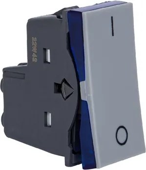 Interruptor Bipolar Simples Pial Plus+ 10A Cinza