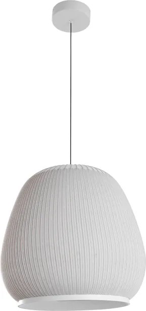 Pendente Led Dimerizavel Tecido Bege 80W 44,5Cm Coton