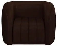 Poltrona Decorativa para Sala 112cm Meris Z32 Sintético Café - Mpozena