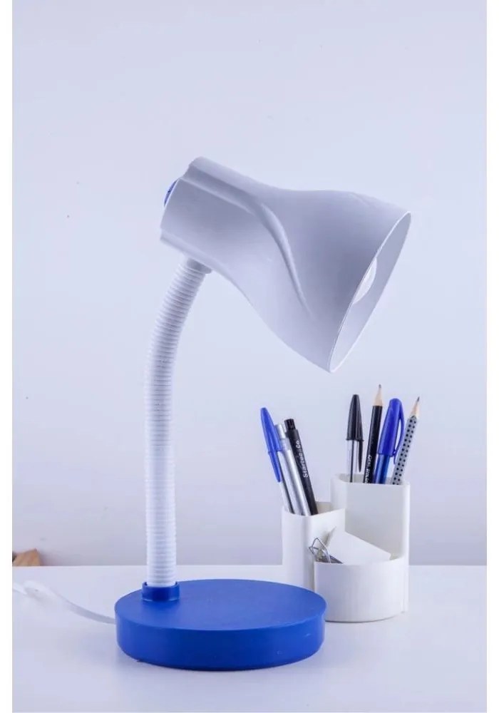 Luminária de Mesa Spiralle Azul Porta Lápis E27 Bivolt