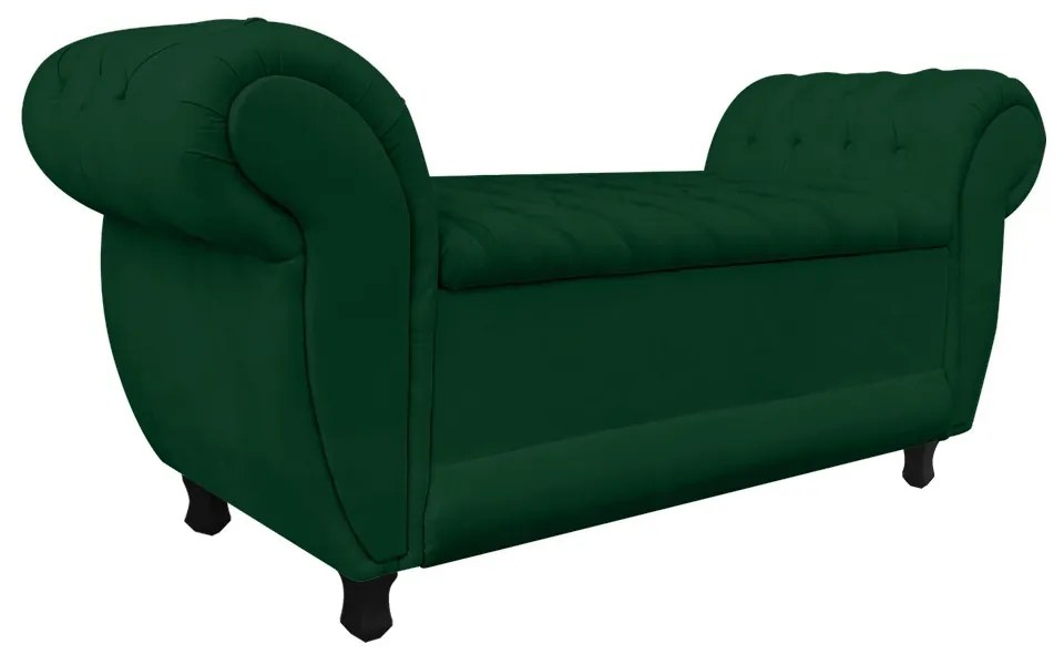 Recamier Baú Londres 1,20 m Suede D'Rossi - Verde