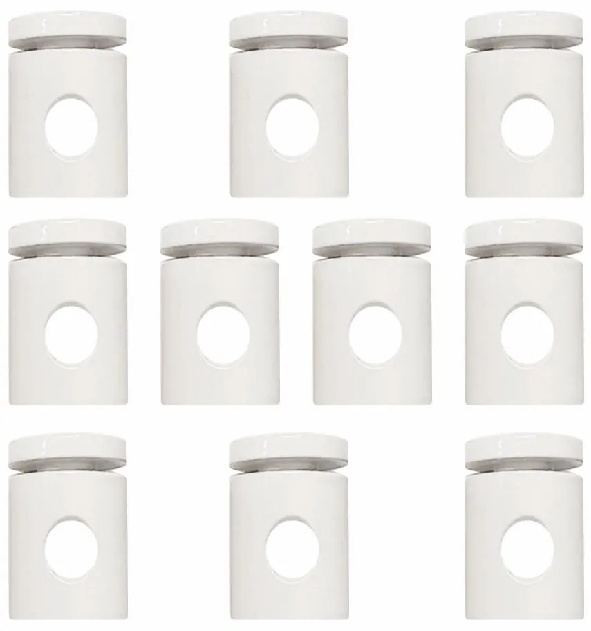 Kit-10 Desviador de Cabo Para Lustres e Pendentes e Luminária MD-6005/10 Branco