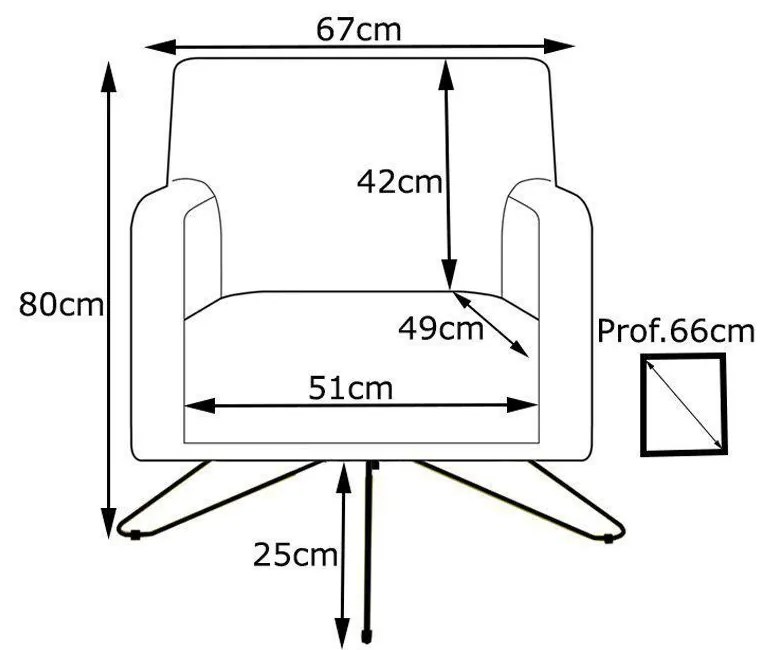 Poltrona Decorativa Nagoya Base Orby PU Sintético Branco G15 - Gran Belo