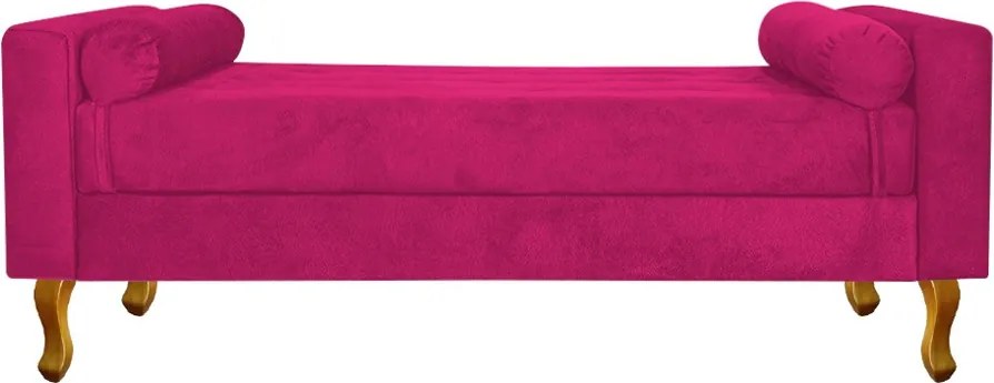 Recamier Félix Solteiro 100cm Suede Pink - ADJ Decor