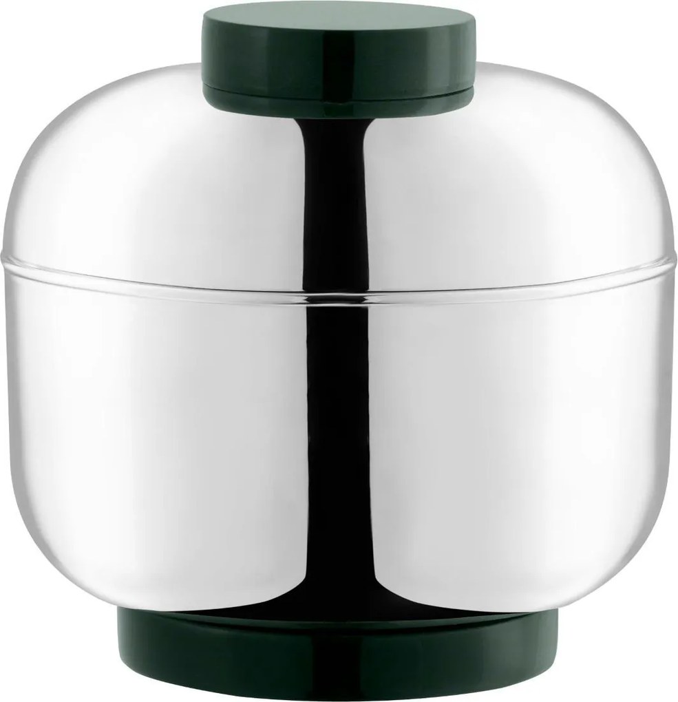 Bowl Volupté Largo Pequeno Prata C/ - Resina Verde Resina Verde